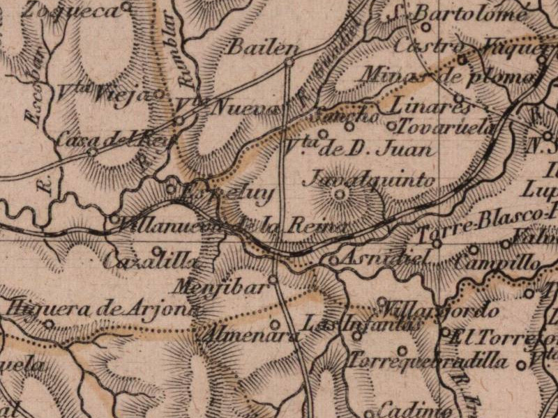 Historia de Villanueva de la Reina - Historia de Villanueva de la Reina. Mapa 1862
