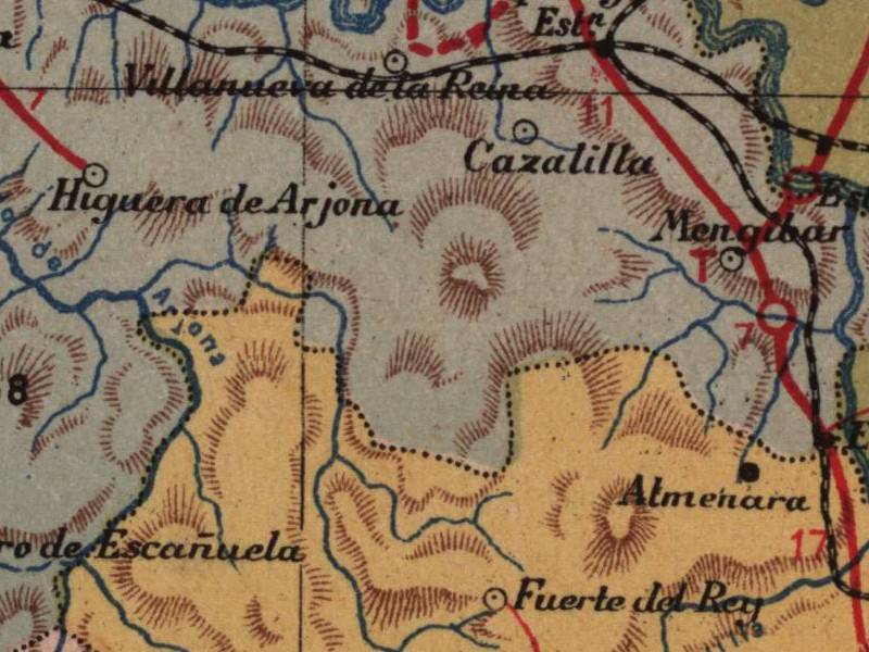 Historia de Villanueva de la Reina - Historia de Villanueva de la Reina. Mapa 1901