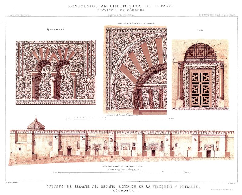 Mezquita Catedral - Mezquita Catedral. Fachada oriental 1879