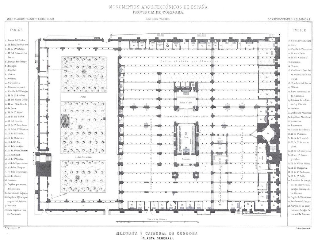 Mezquita Catedral - Mezquita Catedral. Planta general Catedral Crdoba. 1879