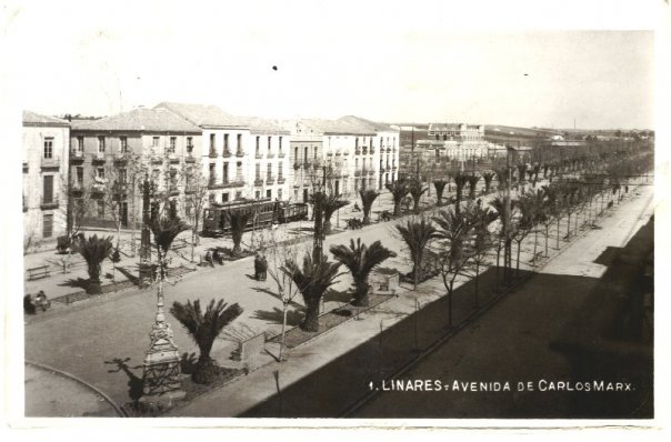 Tranva de Linares - Tranva de Linares. Foto antigua