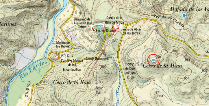 Cerro de la Mina - Cerro de la Mina. Mapa
