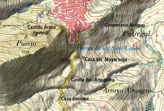 Fuente de los Siete Caos - Fuente de los Siete Caos. Mapa