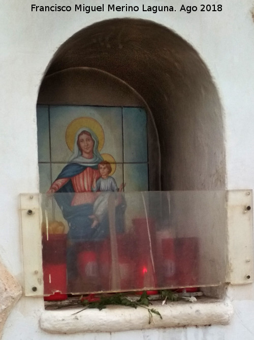 Estaciones de la Virgen del Rosario - Estaciones de la Virgen del Rosario. Hornacina y azulejos