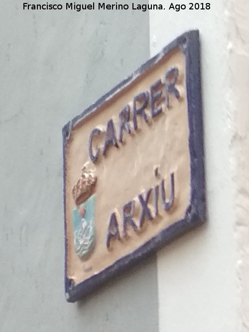 Calle de los Archivos - Calle de los Archivos. Placa