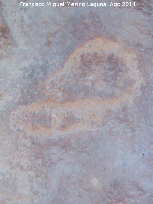 Petroglifos y pinturas rupestres del Abrigo de la Tinaja II - Petroglifos y pinturas rupestres del Abrigo de la Tinaja II. Serpiente