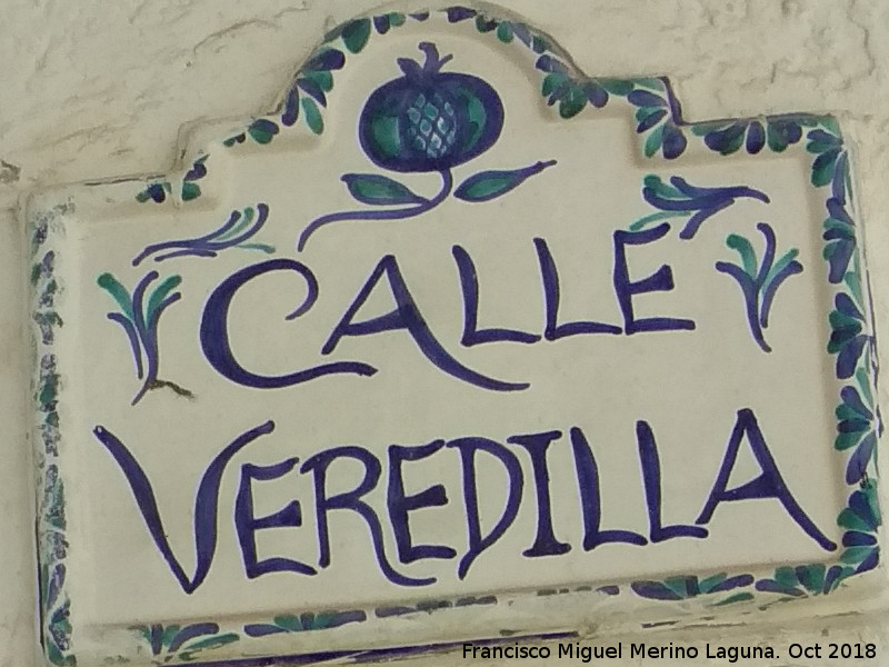 Calle Veredilla - Calle Veredilla. Placa