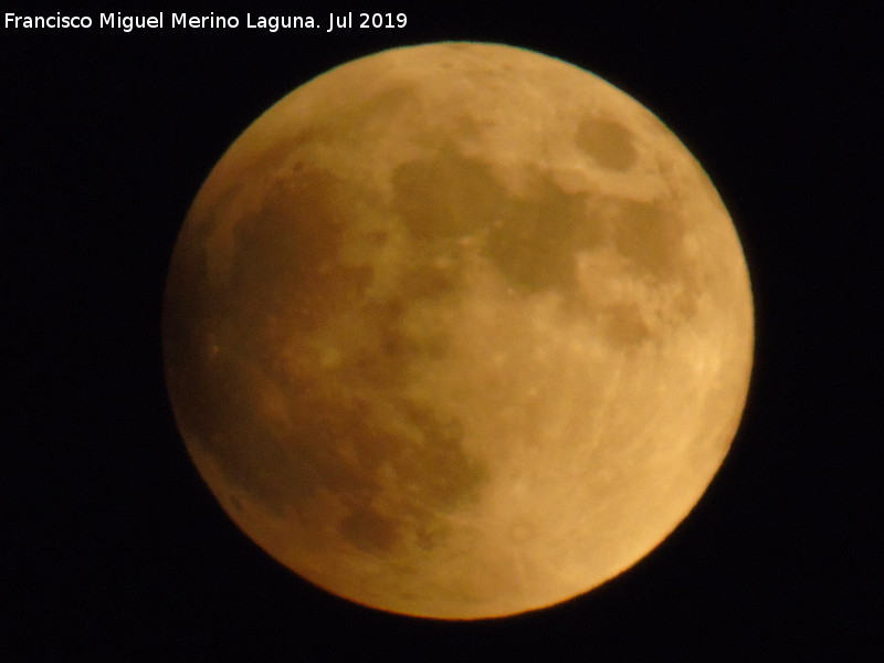 Luna - Luna. Inicio de eclipse desde Santa Pola