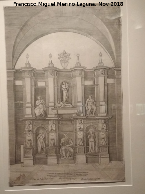 Museo de la Fundacin Rodrguez Acosta - Museo de la Fundacin Rodrguez Acosta. Tumba de Julio II 1554 grabado de Pietro de Nobile y Antonio Salamanca