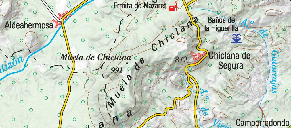 Muela de Chiclana - Muela de Chiclana. Mapa