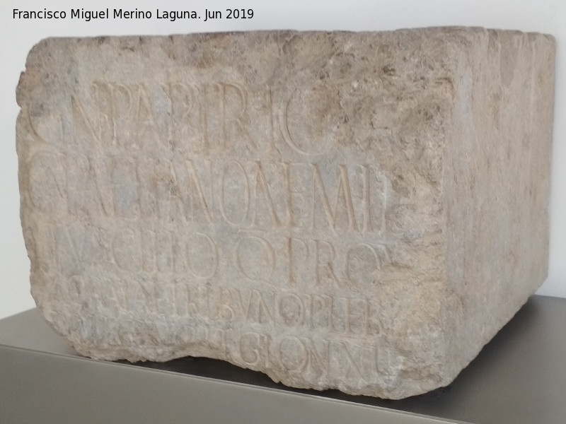Cuesta de Mara de la Miel - Cuesta de Mara de la Miel. Epigrafa romana del siglo II. Museo Arqueolgico de Granada