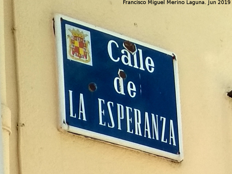 Calle La Esperanza - Calle La Esperanza. Placa