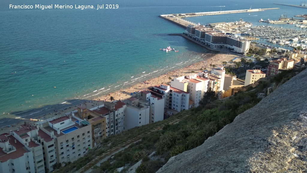 Playa del Postiguet - Playa del Postiguet. Desde el Castillo de Santa Brbara