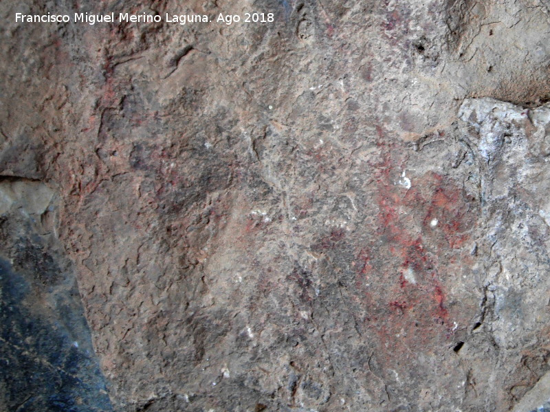 Pinturas rupestres del Abrigo de Piedra Redonda I - Pinturas rupestres del Abrigo de Piedra Redonda I. Panel del antropomorfo