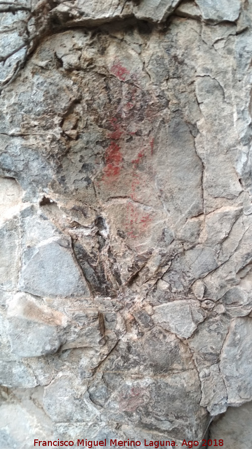 Pinturas rupestres del Abrigo de Mingo Lpez I - Pinturas rupestres del Abrigo de Mingo Lpez I. Manchas
