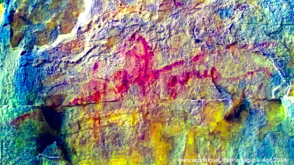 Pinturas rupestres y grabados de la Cueva de Mingo Lpez - Pinturas rupestres y grabados de la Cueva de Mingo Lpez. Tratada con Dstretch