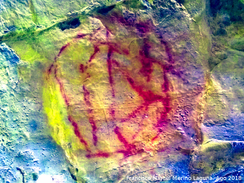 Pinturas rupestres y grabados de la Cueva de Mingo Lpez - Pinturas rupestres y grabados de la Cueva de Mingo Lpez. Tratada con Dstretch