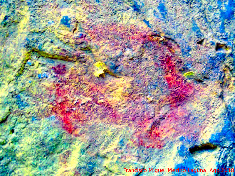 Pinturas rupestres y grabados de la Cueva de Mingo Lpez - Pinturas rupestres y grabados de la Cueva de Mingo Lpez. Tratada con Dstretch