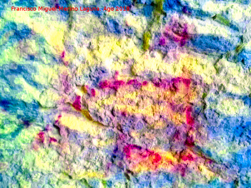 Pinturas rupestres y grabados de la Cueva de Mingo Lpez - Pinturas rupestres y grabados de la Cueva de Mingo Lpez. Tratada con Dstretch