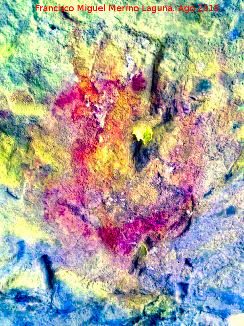 Pinturas rupestres y grabados de la Cueva de Mingo Lpez - Pinturas rupestres y grabados de la Cueva de Mingo Lpez. Tratada con Dstretch