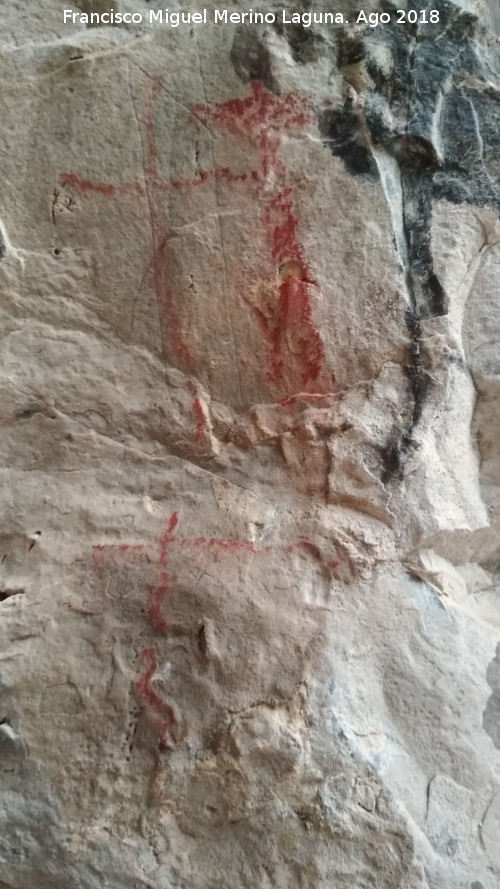 Pinturas rupestres y grabados de la Cueva de Mingo Lpez - Pinturas rupestres y grabados de la Cueva de Mingo Lpez. Graffiti histrico?