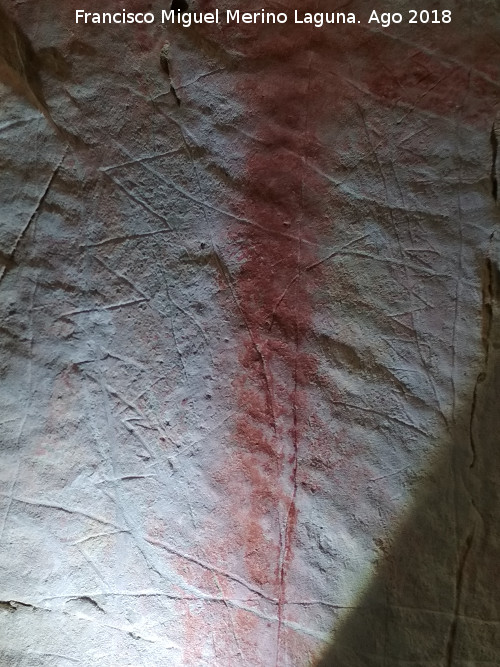 Pinturas rupestres y grabados de la Cueva de Mingo Lpez - Pinturas rupestres y grabados de la Cueva de Mingo Lpez. Grabados en zig zag