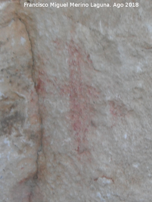 Pinturas rupestres de la Raspa de Piedra Redonda I - Pinturas rupestres de la Raspa de Piedra Redonda I. Cruciforme