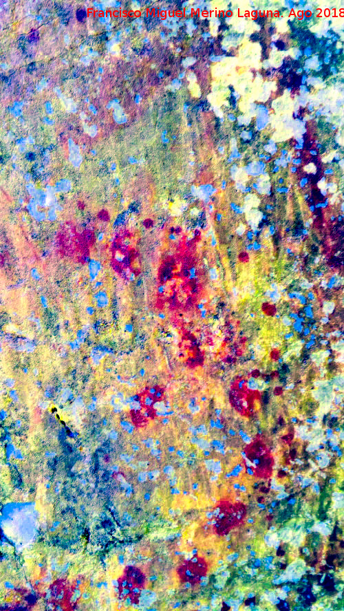Pinturas rupestres de la Raspa de Piedra Redonda III - Pinturas rupestres de la Raspa de Piedra Redonda III. Tratada con Dstretch