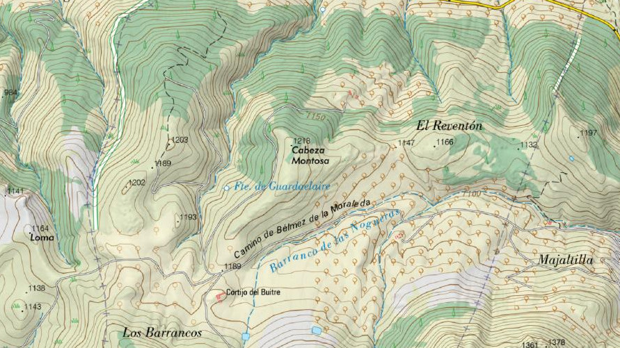 Cabeza Montosa - Cabeza Montosa. Mapa