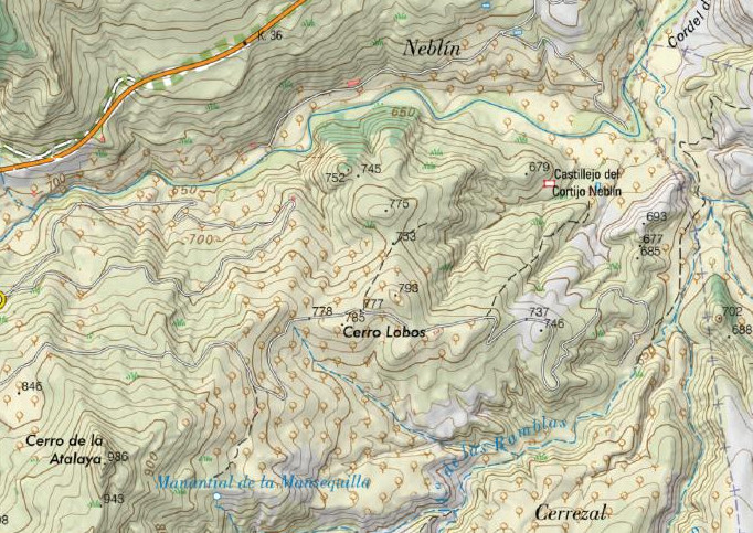 Cerro Lobos - Cerro Lobos. Mapa