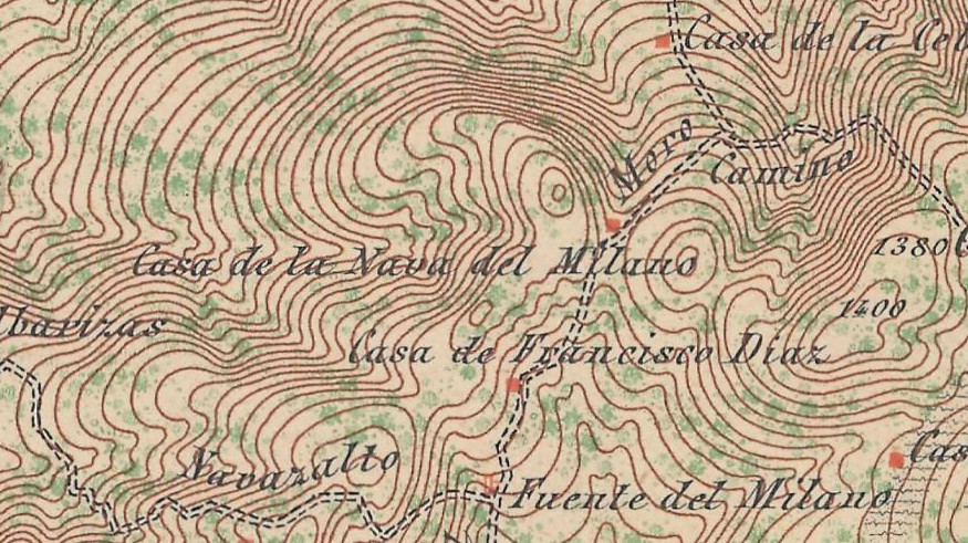 Cortijos de la Nava del Milano - Cortijos de la Nava del Milano. Mapa antiguo