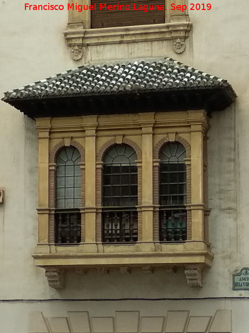 Casa de la Calle Ancha de la Virgen n 25 - Casa de la Calle Ancha de la Virgen n 25. Balcn cerrado