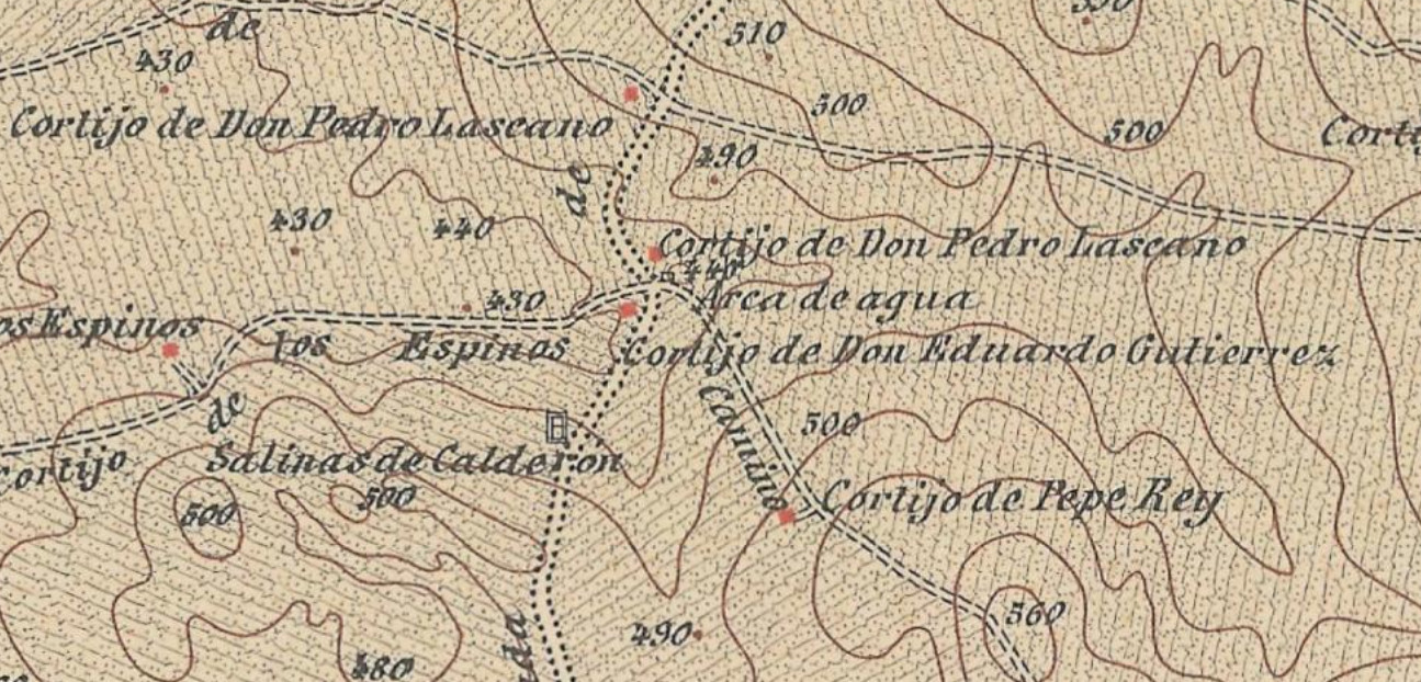 Cortijo de Don Pedro Lascano - Cortijo de Don Pedro Lascano. Mapa antiguo
