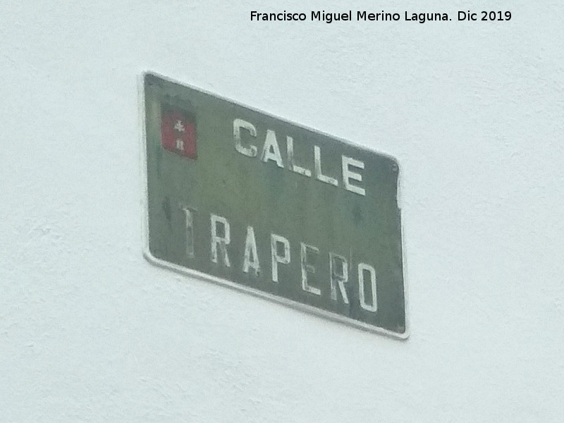 Calle Trapero - Calle Trapero. Placa
