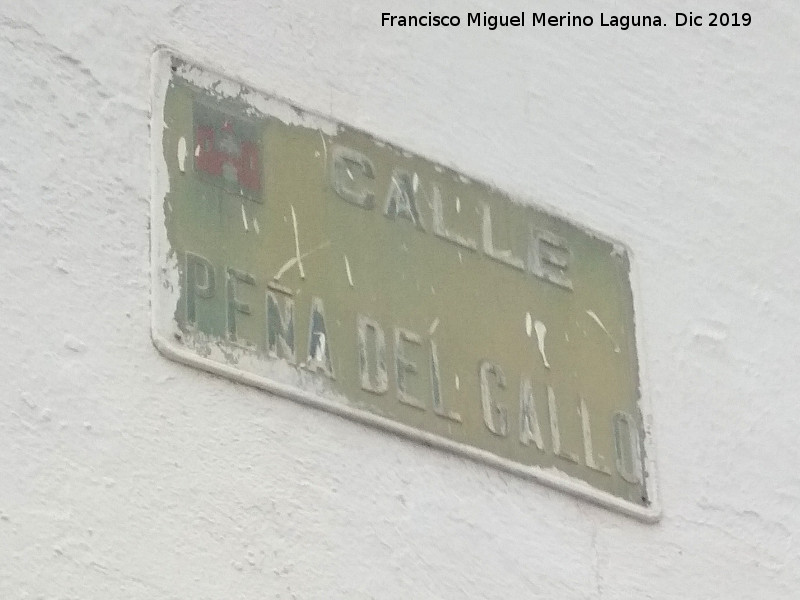 Calle Pe�a del Gallo - Calle Pe�a del Gallo. Placa