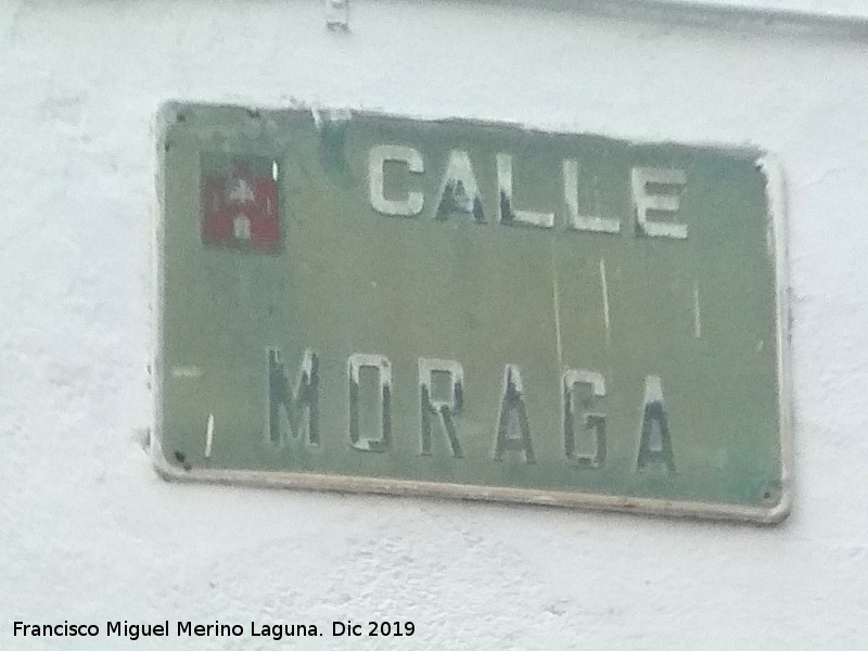 Calle Moraga - Calle Moraga. Placa