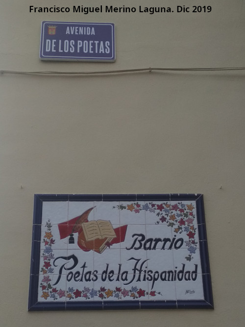 Avenida de los Poetas - Avenida de los Poetas. Placas