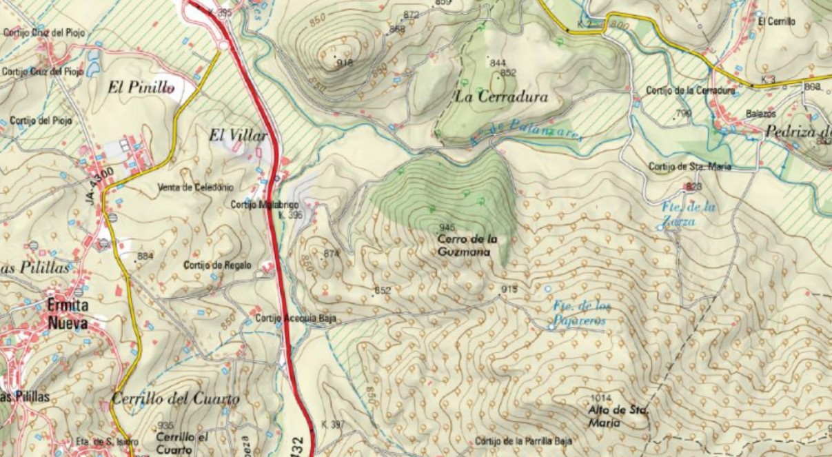 Cerro de la Guzmana - Cerro de la Guzmana. Mapa