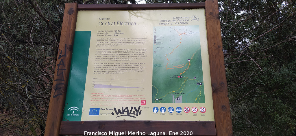 Sendero Central El�ctrica - Sendero Central El�ctrica. Cartel