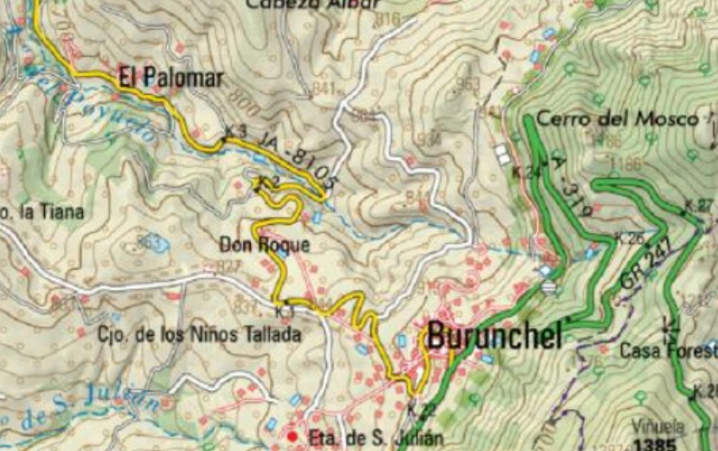 Aldea El Palomar - Aldea El Palomar. Mapa