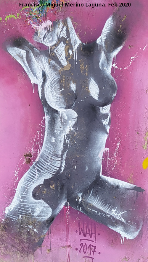 Grafiti de WAH Desnudo de la Cruz - Grafiti de WAH Desnudo de la Cruz. 