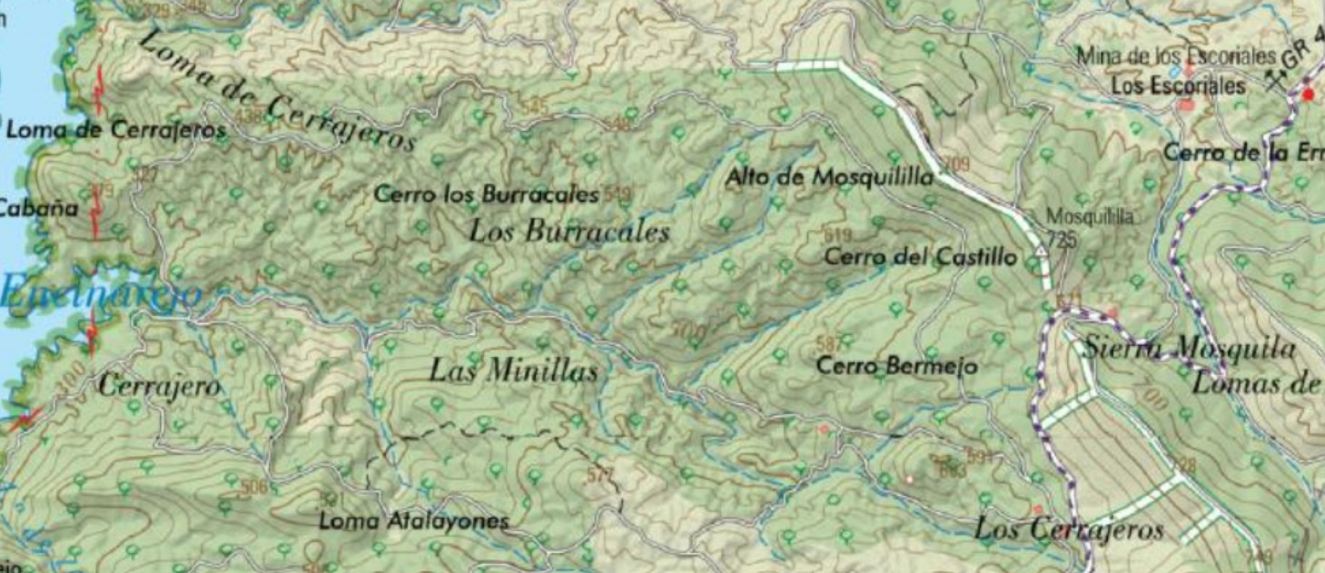 Cerro del Castillo - Cerro del Castillo. Mapa