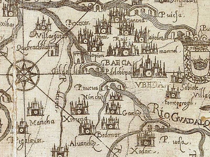 Castillo de Nnchez - Castillo de Nnchez. Mapa 1588