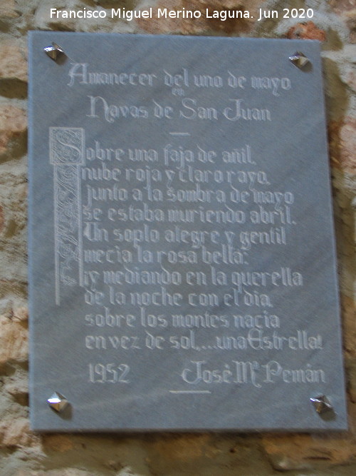 Jos� Mar�a Pem�n - Jos� Mar�a Pem�n. Poema a la Virgen de la Estrella. Ermita de la Virgen de la Estrella - Navas de San Juan