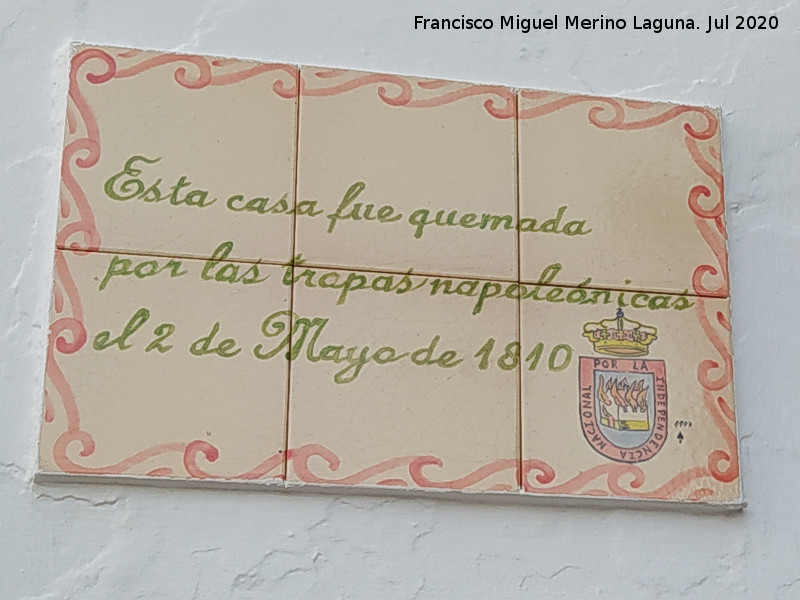 Casa Quemada - Casa Quemada. Placa