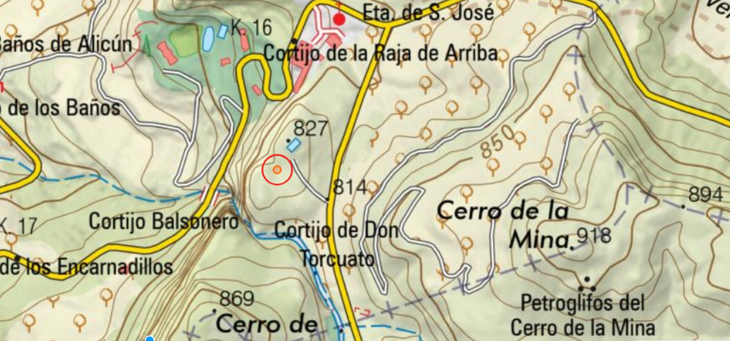 Loma de la Raja - Loma de la Raja. Mapa