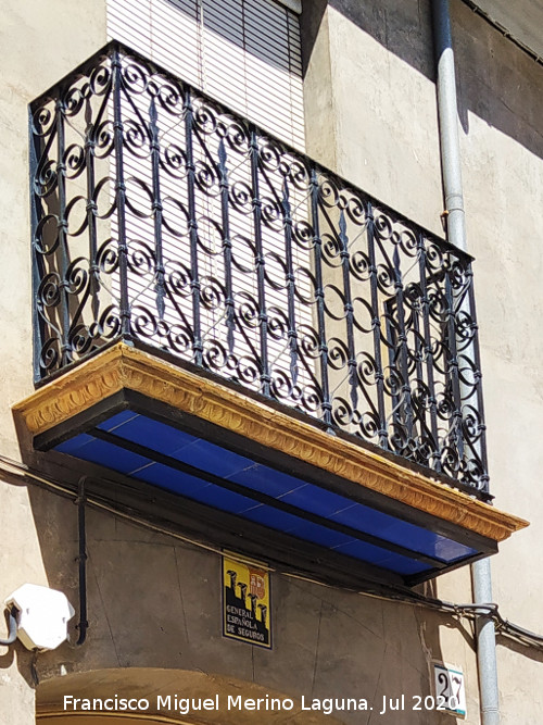Casa de la Calle Maestro Amado n� 27 - Casa de la Calle Maestro Amado n� 27. Balc�n