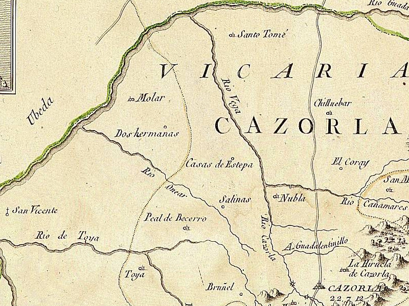 Aldea El Molar - Aldea El Molar. Mapa del Adelantamiento de Cazorla 1797