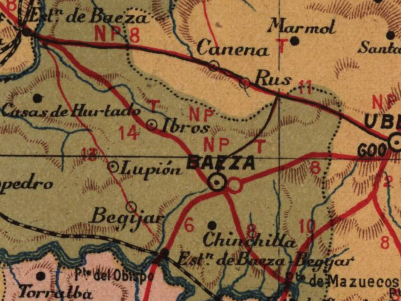 Estacin de Begjar - Estacin de Begjar. Mapa 1901