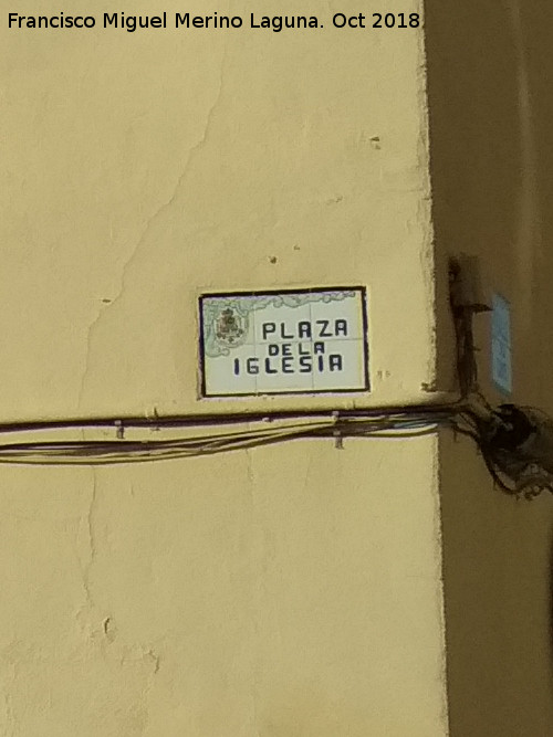 Plaza de la Iglesia - Plaza de la Iglesia. Placa
